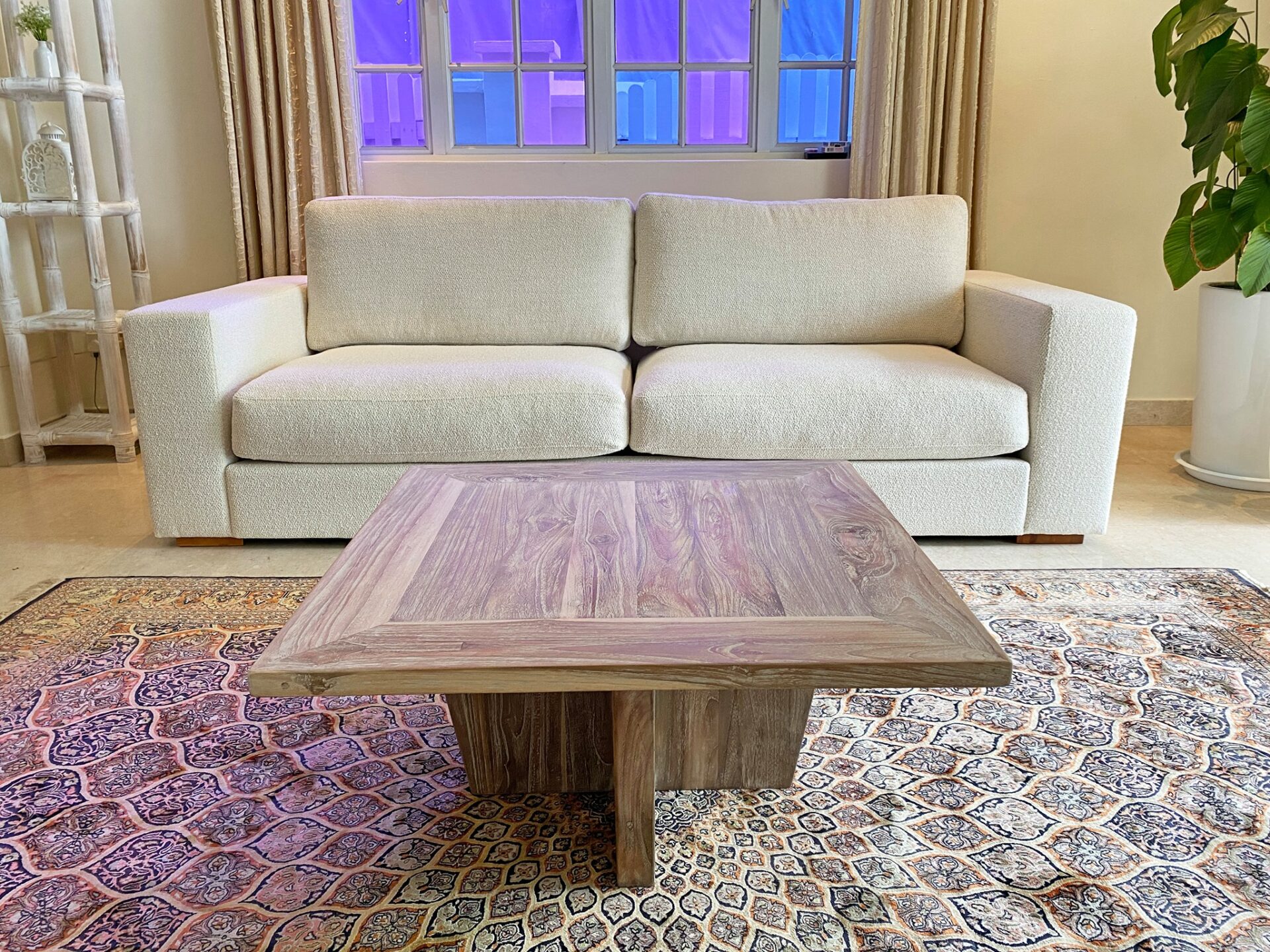 Bàn trà gỗ teak vuông CQN06