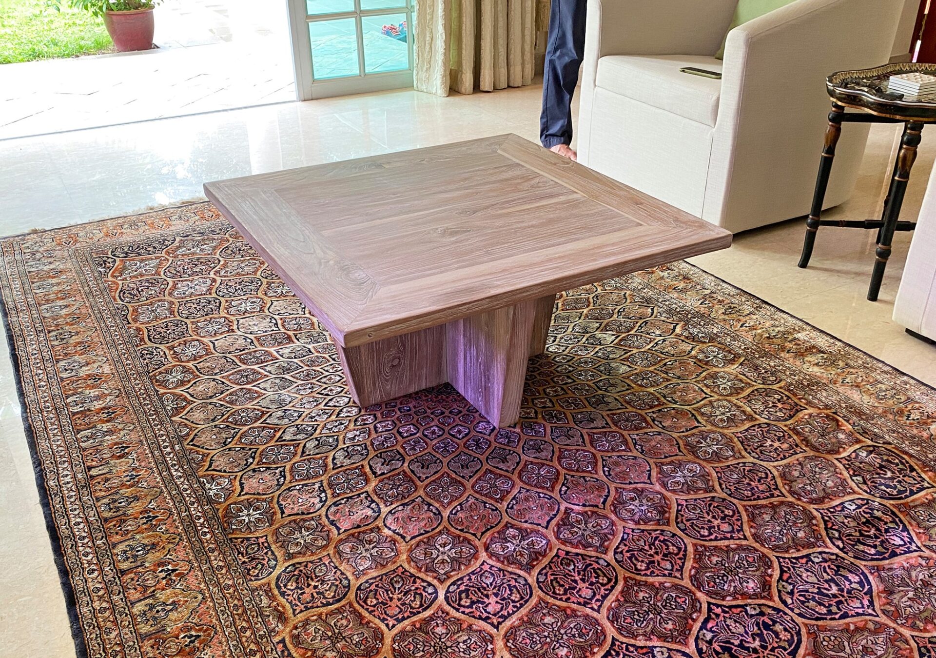 Bàn gỗ teak CQN06 | Bàn trà gỗ teak phòng khách
