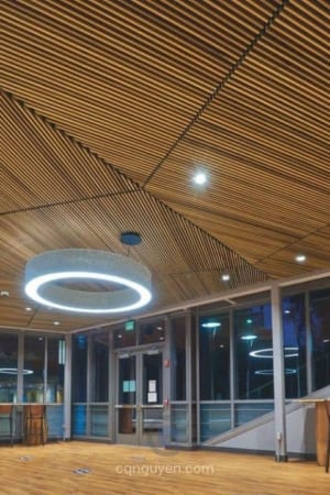 Trần gỗ tự nhiên hiện đại đơn giản