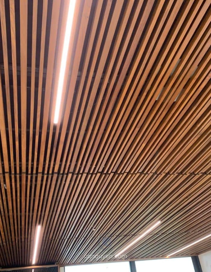 Trần gỗ teak myanmar dạng nan