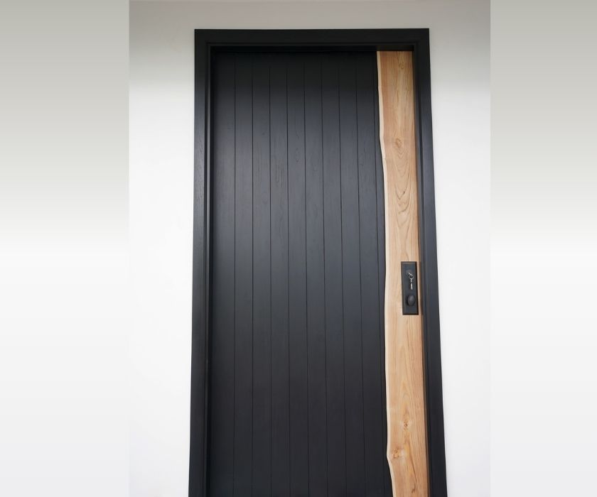 Cửa chính 1 cánh gỗ teak cqn07