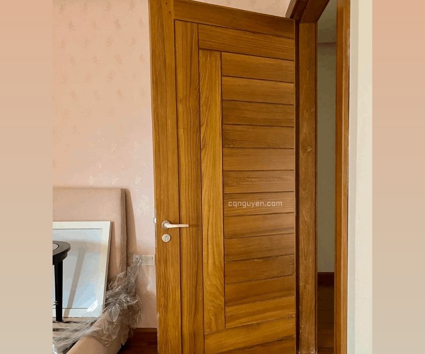Cửa phòng ngủ gỗ teak CQN03