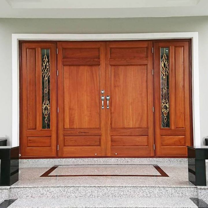 Cửa gỗ 4 cánh đều đơn giản