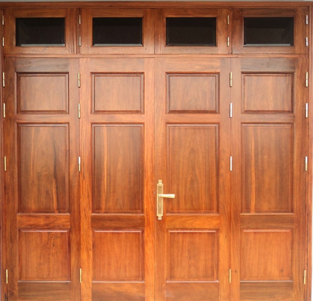 cửa gỗ 4 cánh trơn