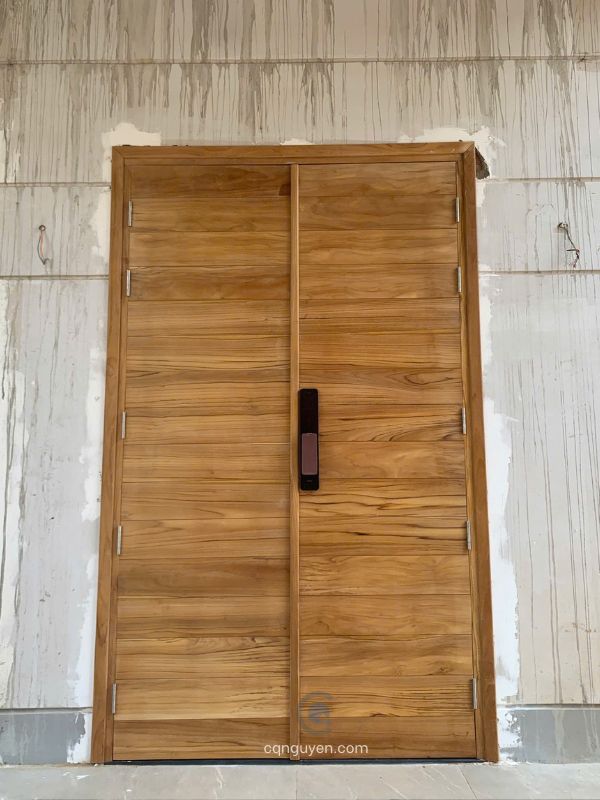 Mẫu cửa gỗ 2 cánh cửa chính | Mẫu cửa gỗ 2 cánh đơn giản