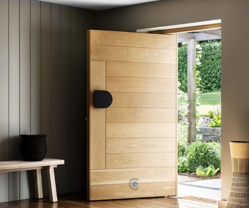 cửa gỗ biệt thự hiện đại phong cách bắc âu