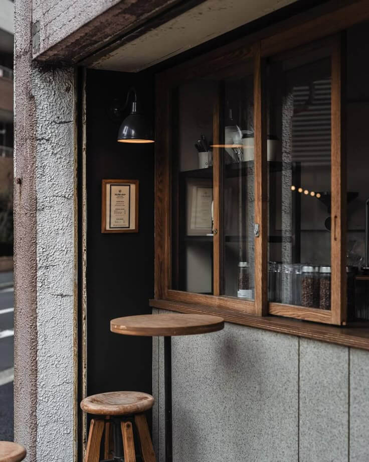 Cửa gỗ vintage cho quán cafe | Cửa gỗ kính