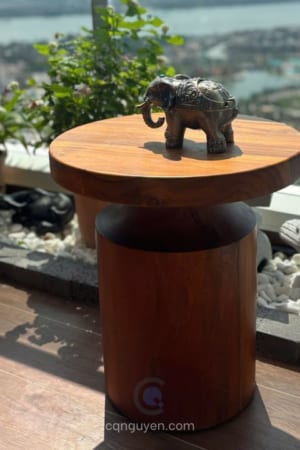 Đôn gỗ teak ngoài trời