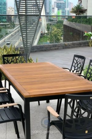 Bàn gỗ ngoài trời gỗ cqn10