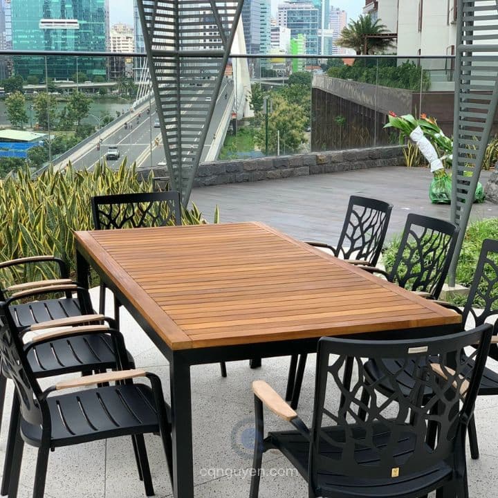 Bàn gỗ ngoài trời gỗ cqn10