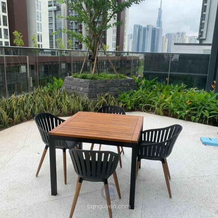Bàn gỗ ngoài trời gỗ teak cqn10