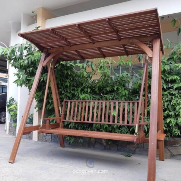Xích đu gỗ dầu CQN14 | Xích đu ngoài trời gỗ dổi