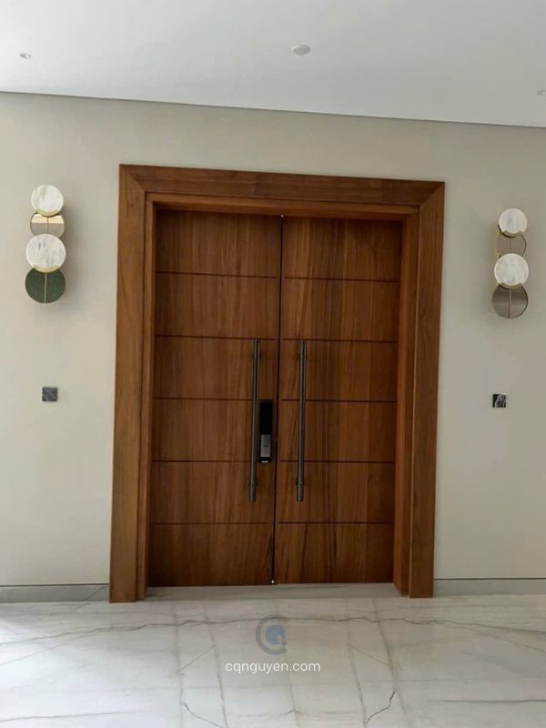 cửa gỗ biệt thự burma teak