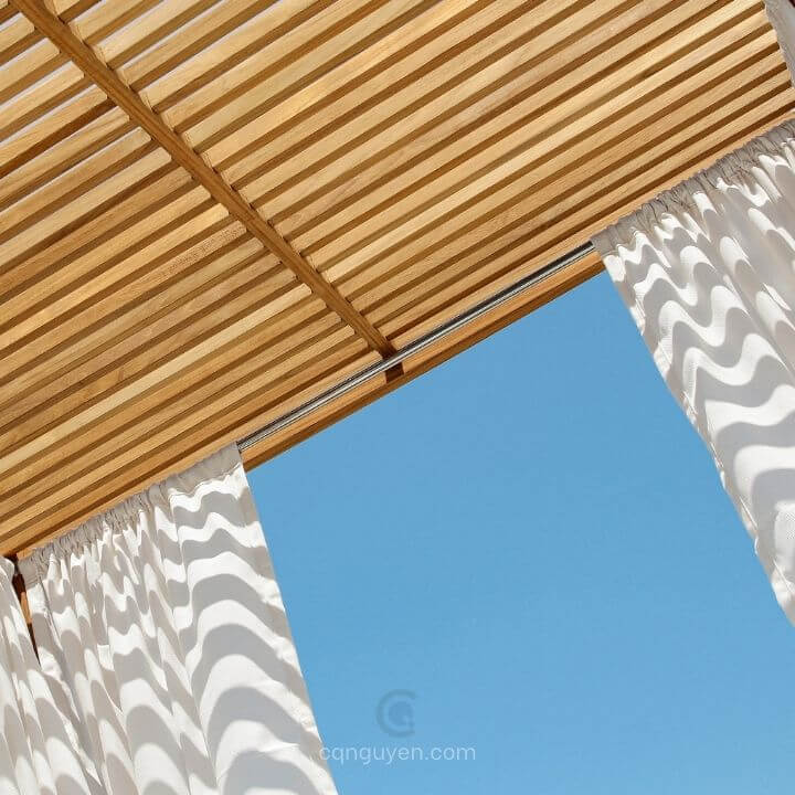 giường gỗ teak ngoài trời