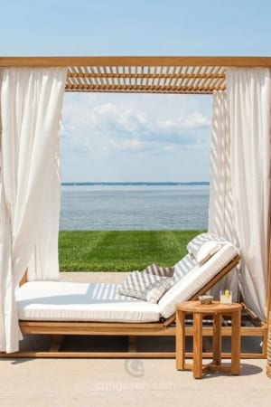 Giường thư giãn ngoài trời gỗ teak