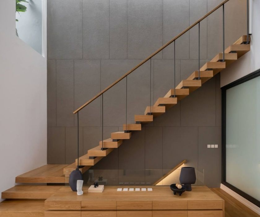 Mẫu cầu thang đẹp cho nhà ống | Cầu thang xương cá