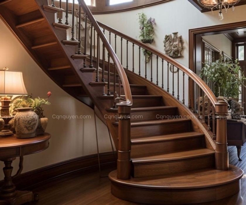 cầu thang biệt thự cổ điển