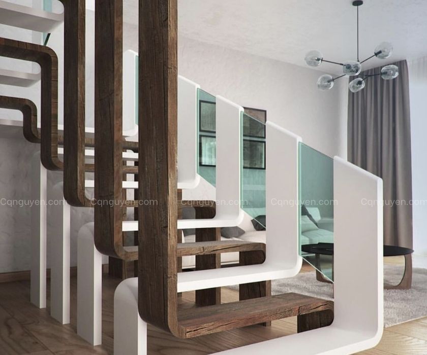 cầu thang biệt thự độc đáo