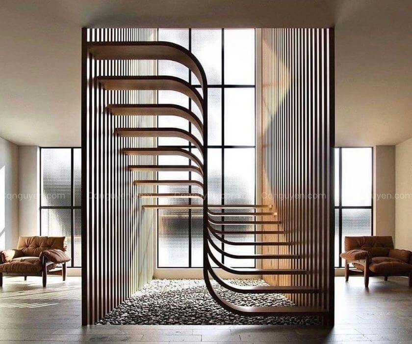 Cầu thang biệt thự hiện đại