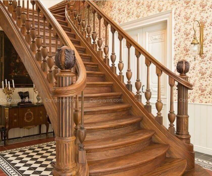 cầu thang biệt thự cổ điển