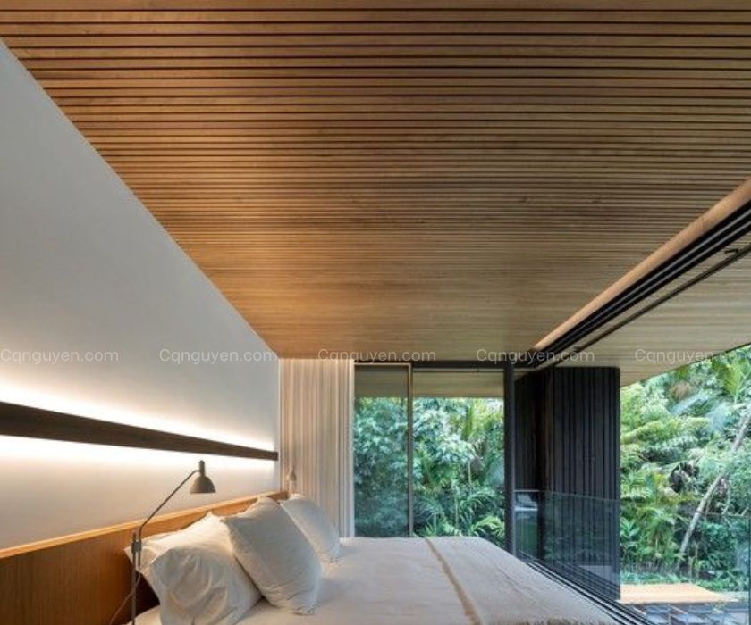 Mẫu trần gỗ phòng ngủ đẹp