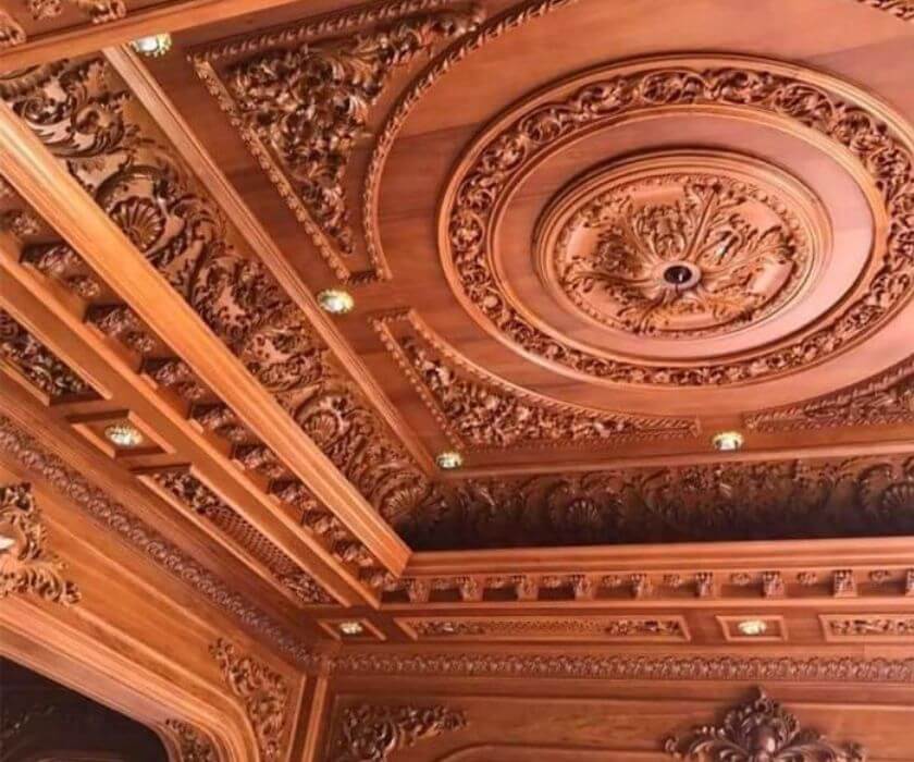 trần gỗ tân cổ điển