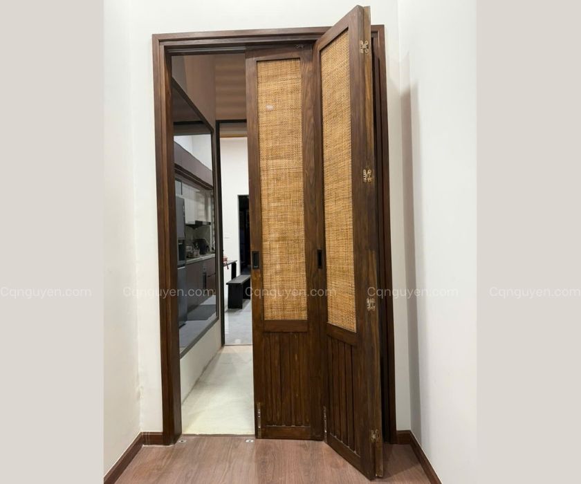 cửa lùa xếp gỗ