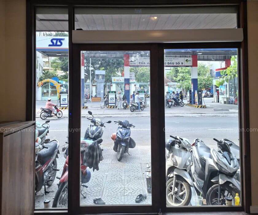 cửa trượt tự động ray treo