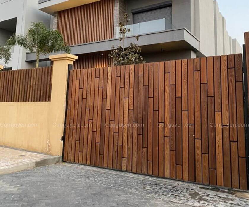 mẫu cổng gỗ đẹp