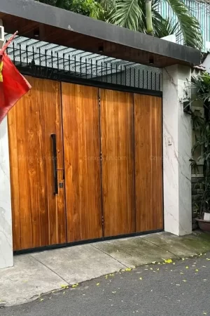 cổng gỗ 4 cánh